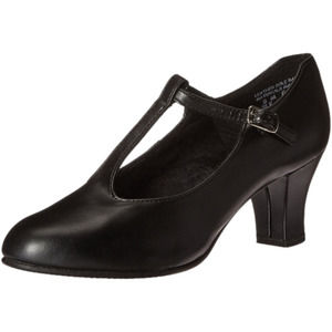 CAPEZIO Jr. Footlight T-Strap Black Dance Shoe